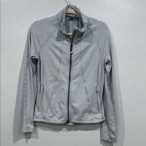 Athleta Women's Criss-Cross Hope Jacket Gray/White Jacket SZ:M